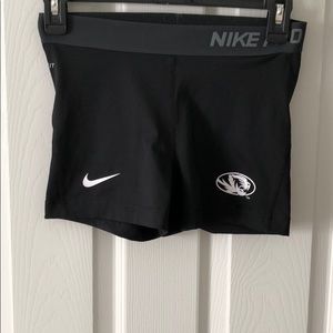 Nike pro shorts, mizzou tigers